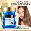 30PCS Hair Serum Oil Capsules, Moisturizing Hair Serum for Frizzy, Dry and Damaged Hair, Smooth, Non-greasy, Refreshing Long Lasting Nourishing Hair Oil for WomenOlive view 2