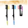 BIUDECO 3pcs Folding Eyebrow Comb Red Brush Portable Eyelash Brush for Women Girls view 4