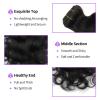 Sassina Body Wave Clip in Extensions Human Hair Double Weft Clip in Human Hair Extensions Full Head Natural Black Brazilian Clip Remy Thick Hair Extensions for Black Women 7Pcs 120G 16 Inch view 3