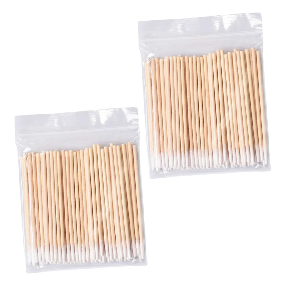 BIUDECO 1000pcs Disposable Makeup Cleaning Swabs Pointed Tip Cotton Applicators for Eyelash Cleaning Nail Art and Makeup Removal Non-linting and Sanitary for Home Professional Use