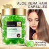 30PCS Hair Serum Oil Capsules, Moisturizing Hair Serum for Frizzy, Dry and Damaged Hair, Smooth, Non-greasy, Refreshing Long Lasting Nourishing Hair Oil for WomenAloe Vera view 2