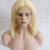 13x6 Blonde HD Transparent Lace Front Wigs For Woman 613 Human Hair Short Bob Straight Brazilian Human Hair Wigs Pre Plucked (200 density, 613 straight, 14inch) view 4