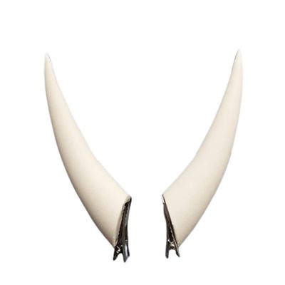 Dark Gothic Devil Horns Ghost Headwear Costume Halloween Cosplay Anime Hair Accessories Women Men (white, L)