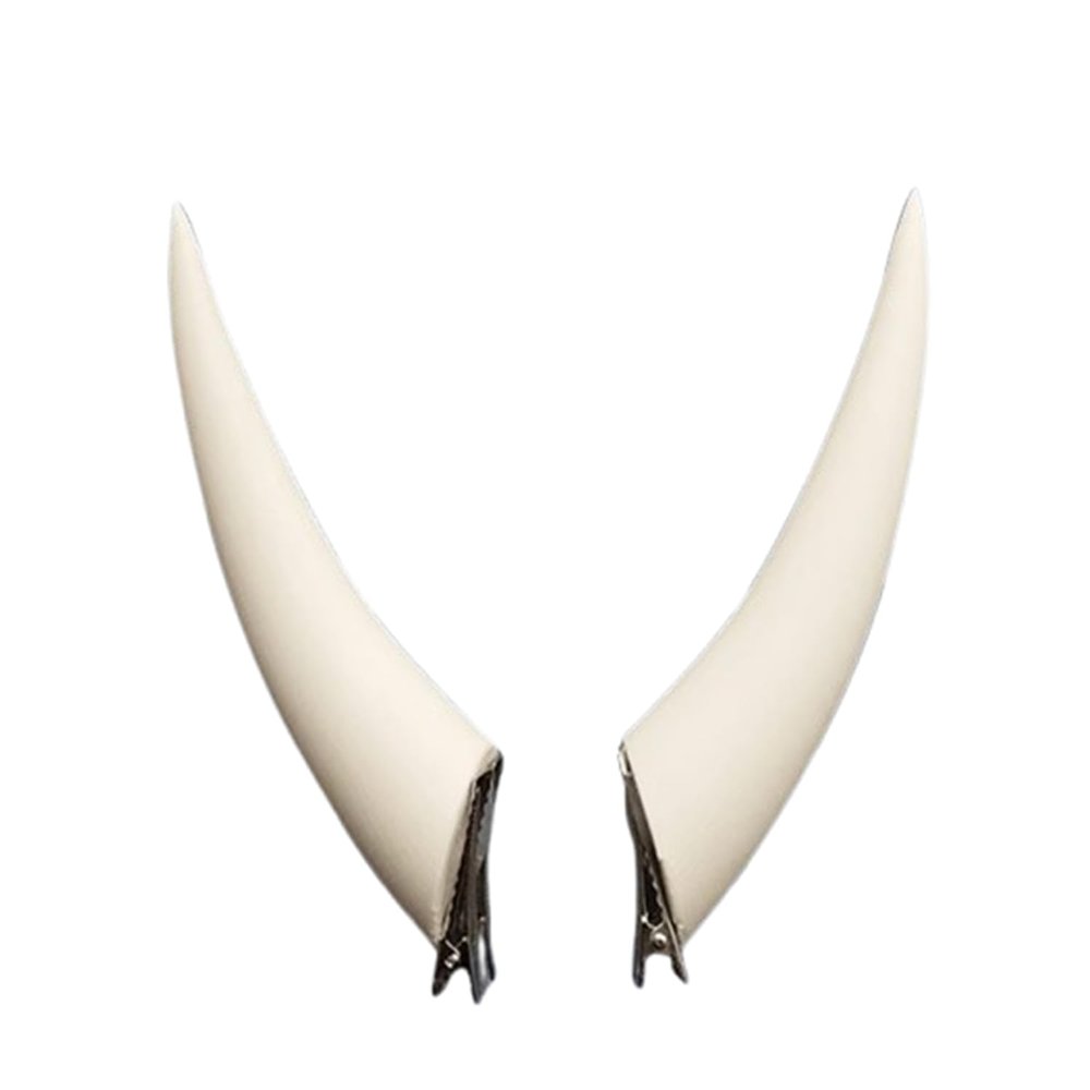 Dark Gothic Devil Horns Ghost Headwear Costume Halloween Cosplay Anime Hair Accessories Women Men (white, L)