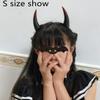 Dark Gothic Devil Horns Ghost Headwear Costume Halloween Cosplay Anime Hair Accessories Women Men (white, L) view 3