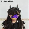 Dark Gothic Devil Horns Ghost Headwear Costume Halloween Cosplay Anime Hair Accessories Women Men (white, L) view 4