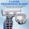 Leriton 30 Pcs Mens Disposable Razors Bulk 3 Blade Sensitive Skin Shaving Razor Long Blade for Hotel Spa Travel view 2