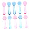 FOMIYES Nail Brush Cleaner Manicure Brush Set 10pcs Long Handle Hands Feet Random Color view 1