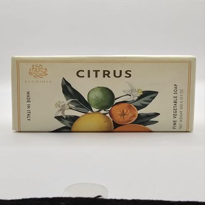 Alchimia Citrus Fine Vegetable Soap Bar, Luxury Bath Soap, 10.5 oz