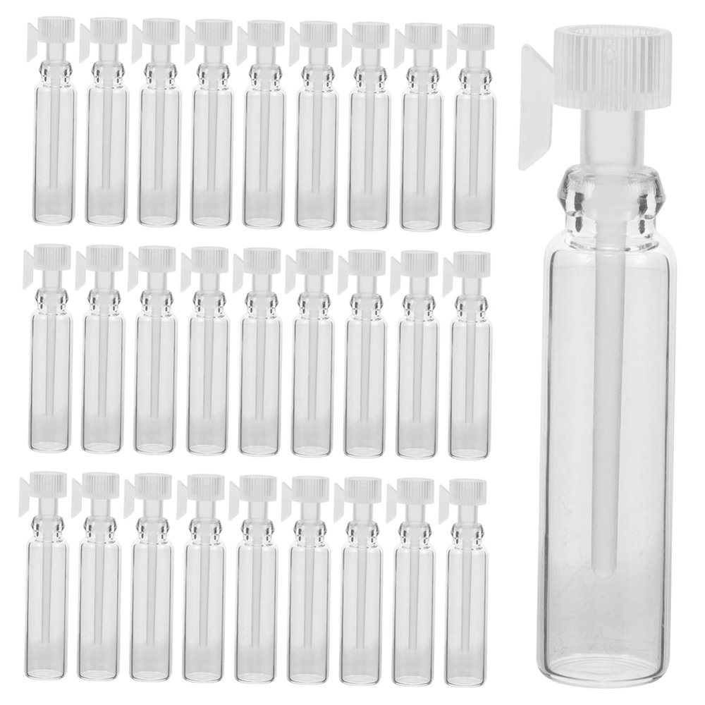 MERRYHAPY 1ml Dropper Glass Containers Bottles for Oils Refillable Bottles Aroma Travel Dropper