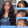 13x4 HD Lace Front Wigs Human Hair 250 Density Body Wave human hair Glueless Wigs Human Hair Front Wigs for Women Pre Plucked Brazilian Virgin Wigs Bleached Knots With Baby Hair Natural Color 30 INCH view 2