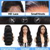 13x4 HD Lace Front Wigs Human Hair 250 Density Body Wave human hair Glueless Wigs Human Hair Front Wigs for Women Pre Plucked Brazilian Virgin Wigs Bleached Knots With Baby Hair Natural Color 30 INCH view 4