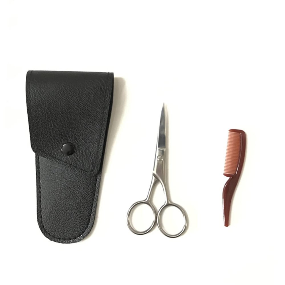 FOYTOKI Stainless Steel Eyebrow Scissors for Women Set Hair Trimmer Mustache Scissor Beard Trimming Scissors for Barber Shops