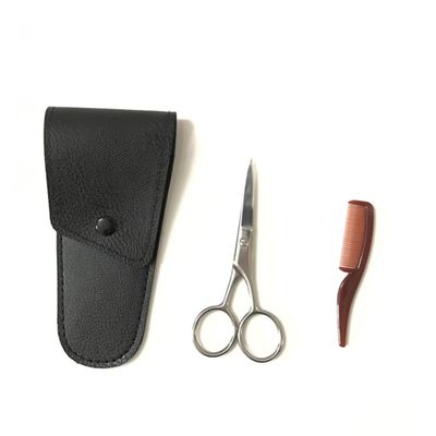 OHPHCALL Stainless Steel Eyebrow Scissors for Men Grooming Kit Mustache and Beard Trimmer Professional Barber Shop and Home Use