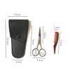 OHPHCALL Stainless Steel Eyebrow Scissors for Men Grooming Kit Mustache and Beard Trimmer Professional Barber Shop and Home Use view 2
