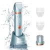 Bikini Trimmer for Women Pubic Hair: 2 in 1 Electric Razors for Women - Rechargeable Electric Shaver - IPX7 Waterproof Lady Shaver for Travel & Shower Use in Summer (Blue) view 1