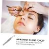 Beatifufu Gland Eyelid Massage Tweezer Stainless Steel Round Head Forceps for Fat Gland Expression Gentle Eyelid Squeezer view 2