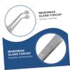 Beatifufu Gland Eyelid Massage Tweezer Stainless Steel Round Head Forceps for Fat Gland Expression Gentle Eyelid Squeezer view 3