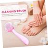 VINTORKY Plastic Material Nail Brush Handle Grip Fingernail Cleaning Brush Cleaner Random Color view 2