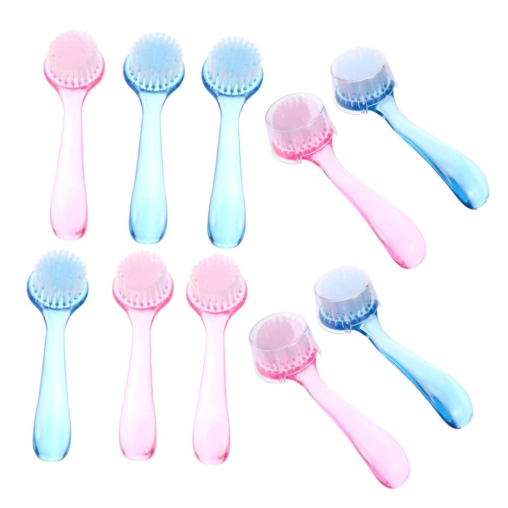 Beatifufu 10pcs Handle Grip Nail Brush for Cleaning Fingernails and Toes Ergonomic Long Handle Scrub Brush for Men Women and Portable Multi-functional Tool for Manicure and Pedicure