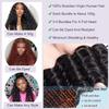 Blackmoon 12A Deep Wave Human Hair Bundles,24 Inches 100% Human Hair,Wet and Wavy Double Weft,100g/Bundle Natural Black view 3