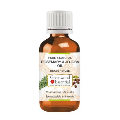 Greenwood Essential Rosemary and Jojoba Oil, Liquid Gold for Hair and Scalp- Pure and Natural 50ml (1.69oz)