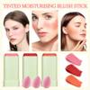 3 Colors Blush Stick,Multi-Use Cream Blush,Waterproofing Highly Pigmented Makeup Stick,Moisturizing Makeup Cream Set with Blender Sponge view 2
