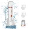 Bikini Trimmer for Women Pubic Hair: 2 in 1 Electric Razors for Women - Rechargeable Electric Shaver - IPX7 Waterproof Lady Shaver for Travel & Shower Use in Summer (White) view 1
