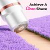 Bikini Trimmer for Women Pubic Hair: 2 in 1 Electric Razors for Women - Rechargeable Electric Shaver - IPX7 Waterproof Lady Shaver for Travel & Shower Use in Summer (White) view 3