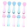 BIUDECO 10pcs Nail Fingernail Cleaner Long Handle Pedicure Brush Nail Brush Toe Cleansing Water Resistant for Home and Travel Random Color view 1