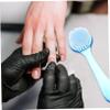 BIUDECO 10pcs Nail Fingernail Cleaner Long Handle Pedicure Brush Nail Brush Toe Cleansing Water Resistant for Home and Travel Random Color view 3