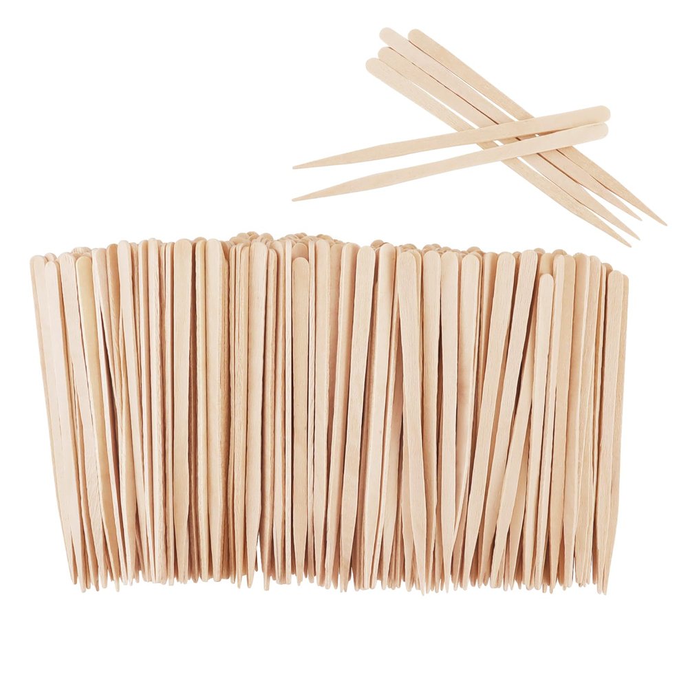 1200 Pack Wooden Waxing Sticks for Hair Eyebrow Nose Removal (Without Handle) Wax Spatulas Small Wax Applicator Wood Craft Sticks Spatulas