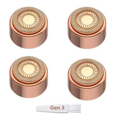 Replacement Heads for Finishing Touch Flawless 3rd Generation Facial Hair Remover  Double Halo Blades for Precise Hair Removal (4 Pack)