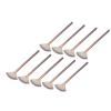 9pcs Soft Facial Fan Makeup Brush 3 Colors Aluminium Tube Face Applicator Brushes for Family Champagne Color view 1