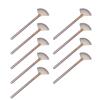 9pcs Soft Facial Fan Makeup Brush 3 Colors Aluminium Tube Face Applicator Brushes for Family Champagne Color view 2