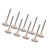 9pcs Soft Facial Fan Makeup Brush 3 Colors Aluminium Tube Face Applicator Brushes for Family Champagne Color view 3