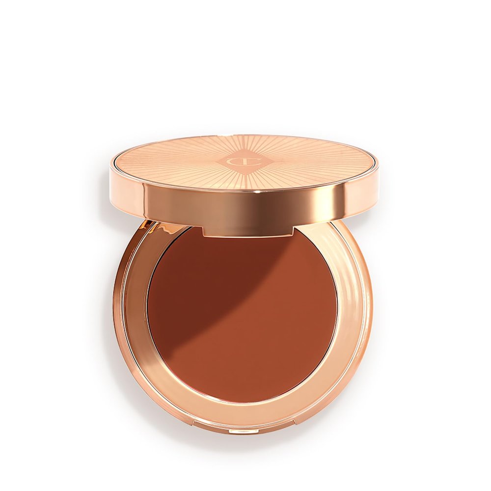 Charlotte Tilbury Beautiful Skin Blush for Cheeks & Lips - Multi-Use Cream Makeup for a Dewy, Sun-Kissed Glow - Infused with Moisturizing Vitamin E - Sunset Bronze Glow