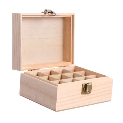 FOMIYES Wood Essential Oil Storage Box Compartment Organizer for Essential Oil Bottles Portable and Lightweight Aromatherapy Case Present for Enthusiasts Wood Craftsmanship
