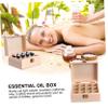 FOMIYES Wood Essential Oil Storage Box Compartment Organizer for Essential Oil Bottles Portable and Lightweight Aromatherapy Case Present for Enthusiasts Wood Craftsmanship view 3