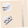 SKISUNO 2pcs Static Eyebrow Tweezers Curved Straight Non-magnetic Nail Tools for Professional Manicure Eyelash Application Lightweight Comfortable Design for Precision Use view 4
