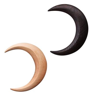 1/2 Piece Hair Pin Half Moon Hair Pin Wooden Moon Hair Clips Moon Hair Pin Hair Gothic Accessories for Women 2PC