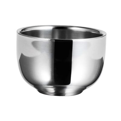 Mikinona 1pc Stainless Steel Foaming Shaving Bowl for Men Household Shaving Soap Container for Travel and Home Use Elegant Design Resistant Easy to Store