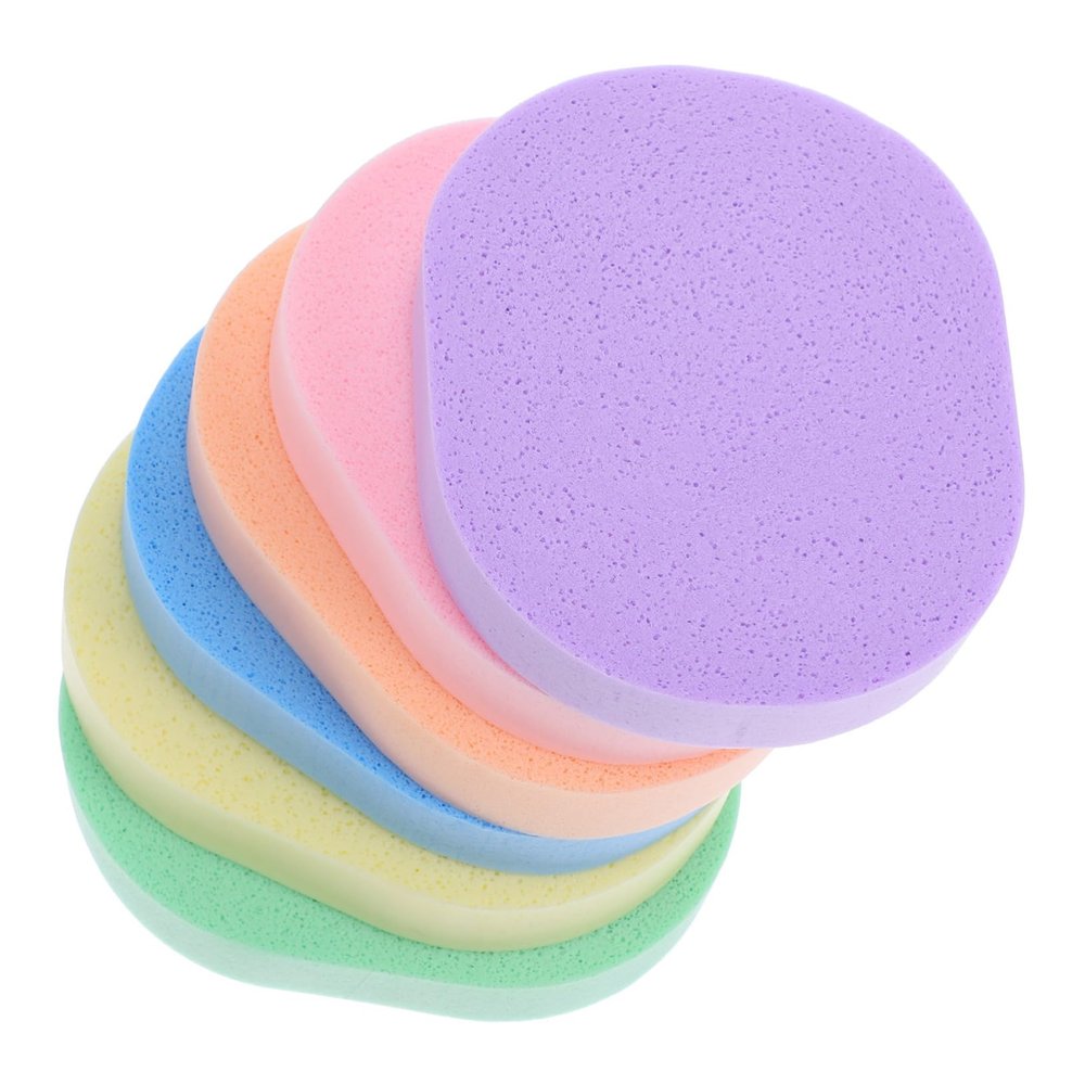 Anneome 6pcs Skin Scrubber Face Cleansing Puff Makeup Remover Sponges Exfoliating Face Scrubbers