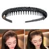 Dsgzkk Rhinestones Headband NonSlip Crystal Teeth Comb Hairband Fashionable Hair Bands for Women Girl Face Washing view 2