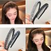 Dsgzkk Rhinestones Headband NonSlip Crystal Teeth Comb Hairband Fashionable Hair Bands for Women Girl Face Washing view 4