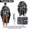 Hair Cutting Barber Cape with Hair Combs and 5 Rolls Disposable Barber Paper Neck Strips view 3