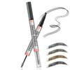2-in-1 Eyebrow Pencil with Gel,2025 NEW Waterproof Magic Eyebrow Pencil,Dual-Ended 3D Microblading Eyebrow Pen with 4 Tip & Eyebrow Brush, Makeup Long-Lasting Eyebrow Pen for Women (Black) view 1