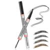 2-in-1 Eyebrow Pencil with Gel,2025 NEW Waterproof Magic Eyebrow Pencil,Dual-Ended 3D Microblading Eyebrow Pen with 4 Tip & Eyebrow Brush, Makeup Long-Lasting Eyebrow Pen for Women (Gray) view 1