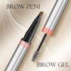 2-in-1 Eyebrow Pencil with Gel,2025 NEW Waterproof Magic Eyebrow Pencil,Dual-Ended 3D Microblading Eyebrow Pen with 4 Tip & Eyebrow Brush, Makeup Long-Lasting Eyebrow Pen for Women (Gray) view 2
