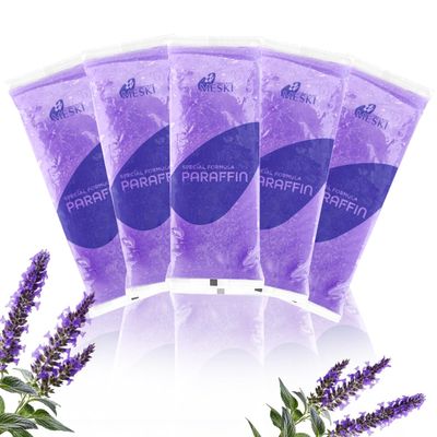 6-Pack Lavender Scented Paraffin Wax Refills  Beads & Blocks for Paraffin Bath and Wax Machine, Suitable for Hands and Feet, Helps Moisturize and Soften Skin